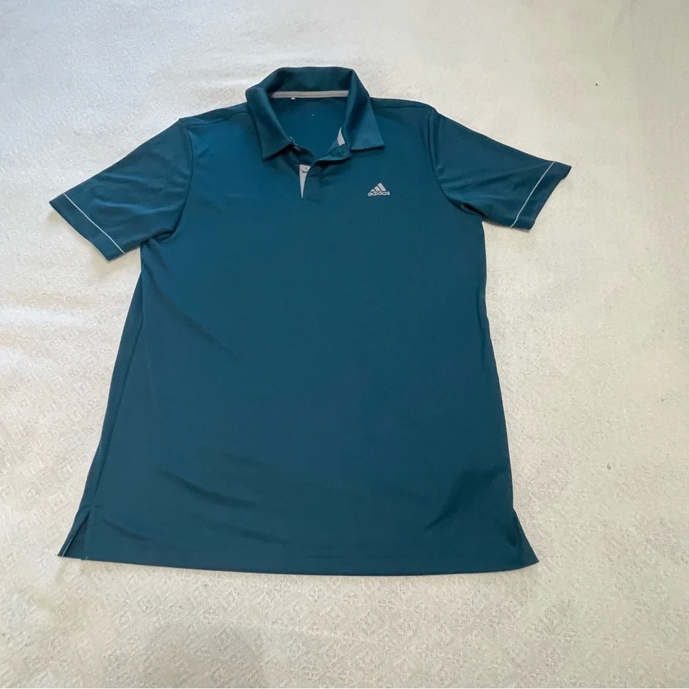 Adidas Men's Teal Polo Shirt Size‎ medium